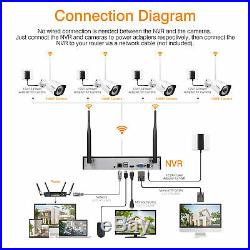 8CH Wireless 1080P HD NVR DVR CCTV Outdoor Indoor WiFi Camera Security System US