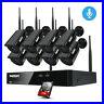 8CH Wireless 1080P WiFi Audio CCTV Camera Outdoor Home Security System NVR Lot