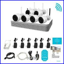 8CH Wireless WiFi 1080P HD NVR Outdoor CCTV 8x IP Camera Security System 1TB HDD