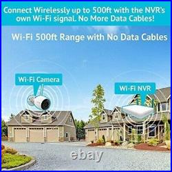 8CH Wireless WiFi 1080P HD NVR Outdoor CCTV 8x IP Camera Security System 1TB HDD