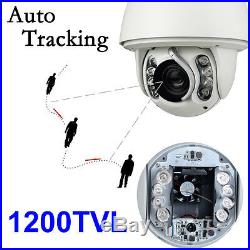 8IR 1200TVL CCTV 30X ZOOM Auto Tracking Waterproof Outdoor Dome PTZ Camera #205