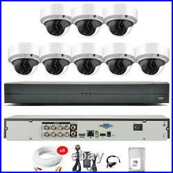 8MP 4K 8CH DVR + 4MP CCTV HD IR Dome Security System Camera Night Vision Onvif
