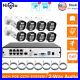 8PCS 5MP 16CH NVR Outdoor PoE Security Camera CCTV System Kit Mic With 3TB HDD