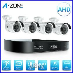 A-ZONE 8CH 1080P DVR AHD CCTV Security Camera System IR Home Surveillance Kit