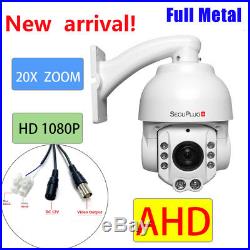 AHD 20X ZOOM 1080P 2.0MP SONY CMOS Pan Tilt PTZ Camera CCTV Security Outdoor