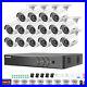 ANNKE 16CH 1080P Lite DVR 2MP Security Camera System White Bullet Outdoor Night