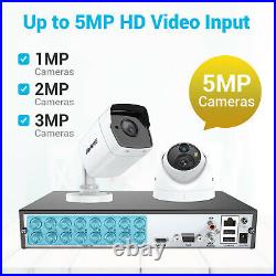 ANNKE 16CH DVR H. 265 5MP Video CCTV Security Camera System Outdoor IP67 IR Night