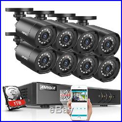 ANNKE 2000TVL Security Camera System 8CH 1080P HDMI DVR Outdoor CCTV KITS 1TB