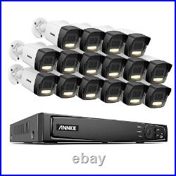 ANNKE 4K 8CH 16CH 8MP NVR 5MP Audio POE CCTV Security Camera System Color Night