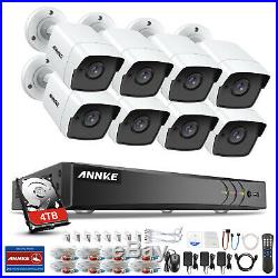 ANNKE 4K 8CH DVR 5MP HD IR 3D DNR CCTV Home Security Camera Alert System +0-4TB