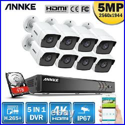 ANNKE 4K 8MP 8CH DVR H265+ HD 5MP Security Camera System CCTV Outdoor EXIR Onvif