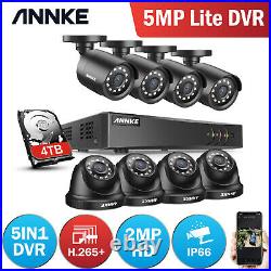 ANNKE 5MP Lite 8CH DVR 1080P Outdoor Security Camera System H. 265+ EXIR Motion