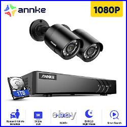 ANNKE 5MP Lite 8CH DVR Outdoor 1080P Security Camera System CCTV Email Alert 1TB