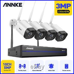 ANNKE 5MP Wifi 8CH NVR 3MP Outdoor Wireless Security Camera System Two Way Audio