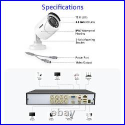 ANNKE 5in1 8CH 5MP Lite DVR 1080P CCTV Security Camera System AI Human Detection