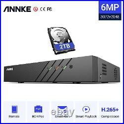 ANNKE 6MP 8CH NVR POE Security Video Recorder for CCTV Camera System Kits 2TB