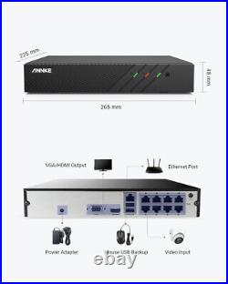 ANNKE 6MP 8CH NVR POE Security Video Recorder for CCTV Camera System Kits 2TB