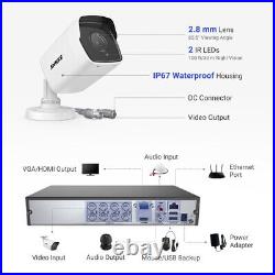 ANNKE 8CH 5MP 5in1 DVR Security Camera CCTV System Outdoor Night Vision 2TB