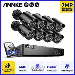 ANNKE 8CH 5MP Lite DVR 1080P CCTV Security Camera System Human Detection H. 265+