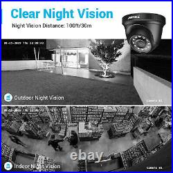 ANNKE Black Dome 3000TVL CCTV Outdoor Camera 4/8CH 1080P Lite DVR Security Kit