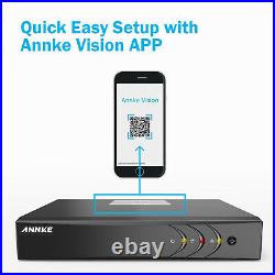 ANNKE Black Dome 3000TVL CCTV Outdoor Camera 4/8CH 1080P Lite DVR Security Kit