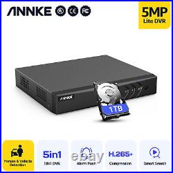 ANNKE H. 265+ 5MP Lite HDMI 8CH DVR 1080P CCTV Security Camera System Outdoor IR