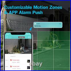 ANNKE Metal 1080P Floodlight AI Camera WiFi Security Siren Alarm Two-Way Audio