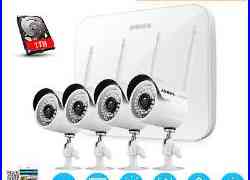 ANNKE Wireless 4CH 1080P NVR 4x CCTV In/ Outdoor Security Camera System NO/1TB