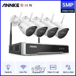 ANNKE Wireless 8CH NVR 5MP Video Security Camera System Outdoor WIFI CCTV IR