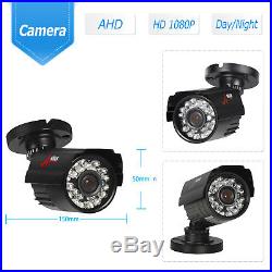 ANRAN 1080P 8CH 4X3200TVL AHD Security Outdoor CCTV Camera System Video DVR IP66