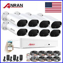 ANRAN 1080P 8CH CCTV DVR 2MP Home Outdoor IR Night Security Camera System Wired