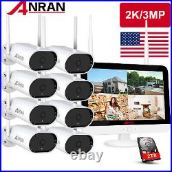 ANRAN 1080P HD Wifi Security Camera System Wireless Outdoor 2TB CCTV 8CH NVR Kit