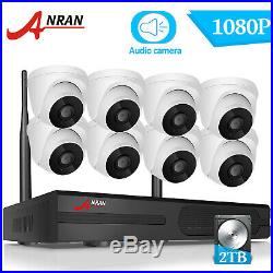 ANRAN 1080P Wireless Camera Security System CCTV Home 8CH NVR WIFI Outdoor Home