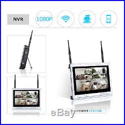 ANRAN 1080P Wireless Outdoor CCTV Security Camera System with 12LCD Monitor 1TB