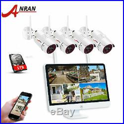 ANRAN 15Monitor 8CH NVR Wireless Security Camera 1TB Outdoor 1080P HD Home CCTV