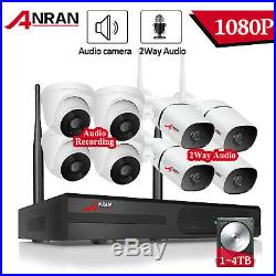 ANRAN 2way Audio Wireless 1080P Home Security Camera System In/outdoor 8CH 1TB
