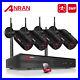 ANRAN 3MP 8CH NVR 1296P Security Camera System Outdoor 1TB HDD Home CCTV Kit