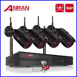 ANRAN 3MP 8CH NVR 1296P Security Camera System Outdoor 1TB HDD Home CCTV Kit