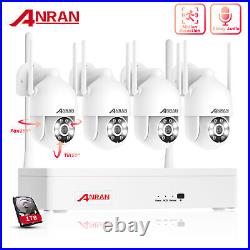 ANRAN 3MP Wireless Outdoor Security Camera System CCTV Pan/Tilt WIFI Home Audio