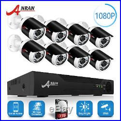ANRAN 4CH 6CH 8CH CCTV Security Camera System 2TB HDD Outdoor DVR Home Security