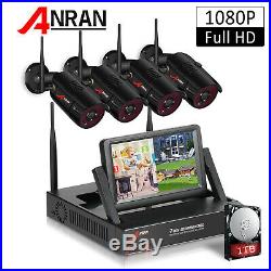 ANRAN 4CH WIFI Security Camera System Outdoor Wireless 1080P CCTV 1TB HDD IP66