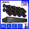 ANRAN 5.0MP CCTV PoE Security Camera System Outdoor Wired with 2TB HDD 4/8CH NVR