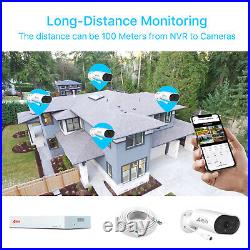 ANRAN 5MP Outdoor PoE Wired CCTV Security Camera System 8CH NVR Kit 1TB IR Night