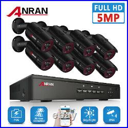 ANRAN 8 Channel Security 5MP NVR Kit HD 1920P IP PoE Security Camera System IP66
