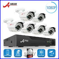ANRAN 8CH 1080P CCTV Security Camera System Home Security Outdoor Video AHD DVR