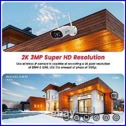 ANRAN 8CH 2K NVR Security Camera System 3MP IP Camera 1TB HDD 2-way Audio IR