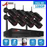 ANRAN CCTV 1080P HD Security Camera System Wireless Outdoor Home 8CH NVR 2TB Kit