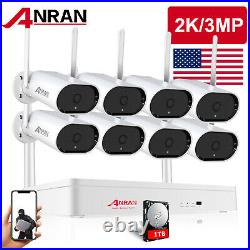 ANRAN CCTV Camera Security System Wireless Wired Home 1080P 4/8CH DVR Outdoor IP