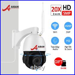 ANRAN HD 5MP PTZ Security Camera Outdoor Pan Tilt 20X Optical Zoom Night Vision
