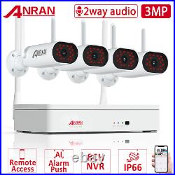 ANRAN Home Security Camera System WiFi Outdoor Wireless 3MP 2K CCTV IR Audio 8CH
